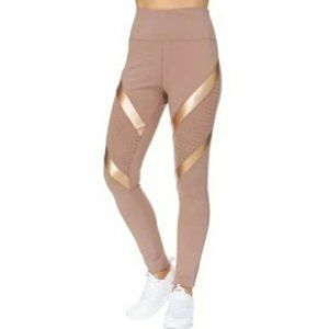 BSP  Antler&Gold Cutout Accent Contrast HighWaist Leggings Women Size XL  Brown